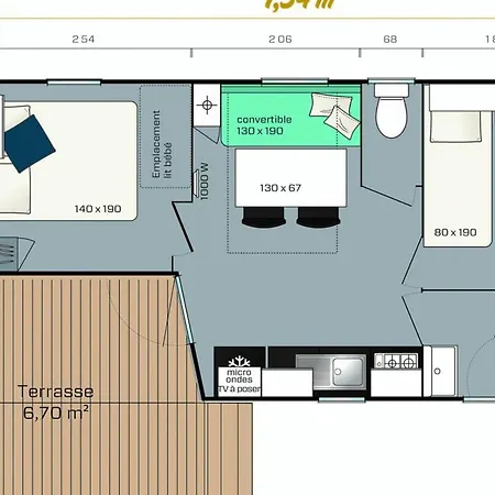 Mobil-home Avec Animaux Admis - 6 Pers. - Api-1-52-2679